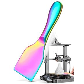 EVOULTES Upgraded 3D Printer Scraper Tool, Polished Stainless Metal 3D Printer Spatula for Model Removal Safety, Professional 3D Printing Accessories Without Damage Building Bed