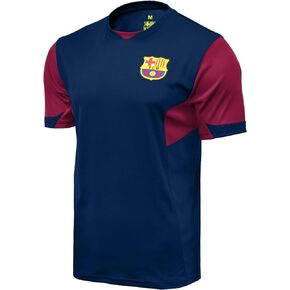 Icon Sports Men Compatible with FC Barcelona Officially Licensed Soccer Poly Shirt Jersey -07