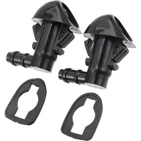 Hihaha Windshield Washer Nozzles for Honda Pilot 2009-2015 / Windshield Wiper Spray Jet/Durable / 2Pcs Black