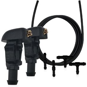 طقم رذاذ فوهة غسالة الزجاج الأمامي من Naviurway متوافق مع قطع غيار نماذج Ford F150 وMercury المختارة لـ 3W7Z17603AA مع خرطوم السوائل والموصلات in Kuwait