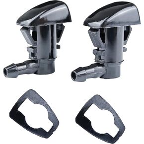 VEELECP Set of 2 Windshield Washer Nozzle Kit Compatible for 2005-2016 Grand Cherokee - 2005-2013 Malibu Saturn - 2007-2010 Aura 55156427AB 55079049AA