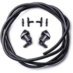 Front Windshielf Washer Nozzle Compatible with Hose Kits for 2008-2012 Liberty 2006-2010 Commander 2007-2011 Dodge Nitro Spray Replacement 55157319AA, 4806312AA