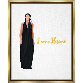 Stupell Industries I Am A Heroine Glam Fashion Woman Encouraging Phrase Canvas Wall Art, Design By Amelia Noyes