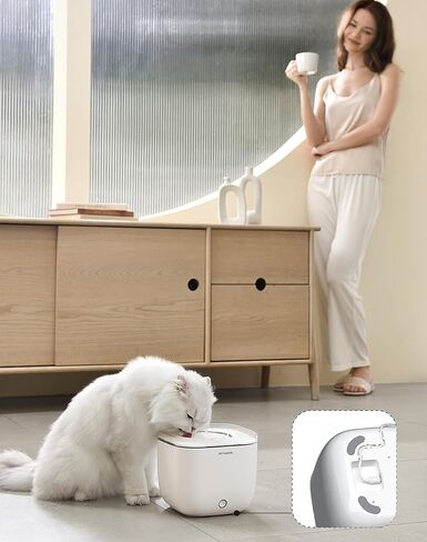 نافورة مياه للقطط من بت مارفل، موزع مياه أوتوماتيكي للحيوانات الأليفة، هادئ للغاية وسهل التنظيف والتجميع، سعة 2 لتر، مع مضخة مياه بمستشعر كهرومغناطيسي يمكن واي فاي للقطط والكلاب الداخلية in Kuwait