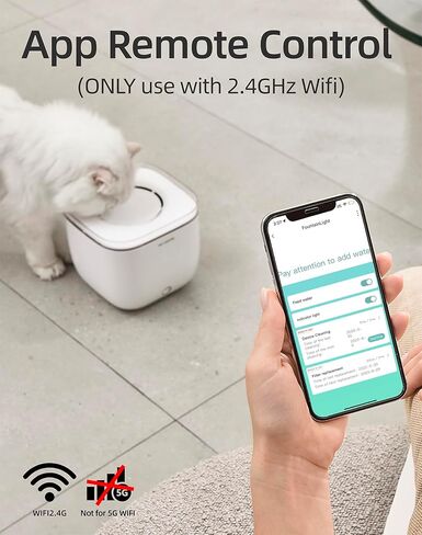 نافورة مياه للقطط من بت مارفل، موزع مياه أوتوماتيكي للحيوانات الأليفة، هادئ للغاية وسهل التنظيف والتجميع، سعة 2 لتر، مع مضخة مياه بمستشعر كهرومغناطيسي يمكن واي فاي للقطط والكلاب الداخلية in Kuwait