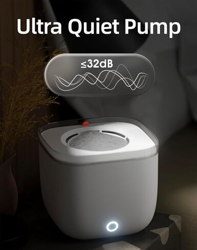 نافورة مياه للقطط من بت مارفل، موزع مياه أوتوماتيكي للحيوانات الأليفة، هادئ للغاية وسهل التنظيف والتجميع، سعة 2 لتر، مع مضخة مياه بمستشعر كهرومغناطيسي يمكن واي فاي للقطط والكلاب الداخلية in Kuwait