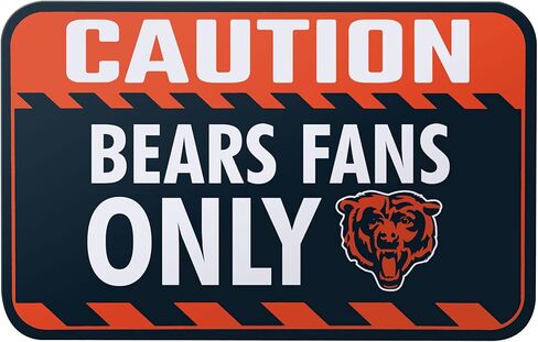 foco NFL Team Logo Caution Hanging Wall Sign in Saudi Arabia