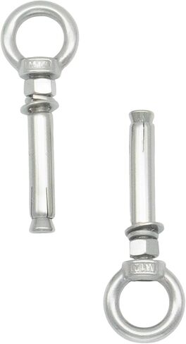 Incontesta 2 Pcs M12X100mm Eye Bolt with Nut Washer 304 Stainless Steel Shoulder Lifting Ring Hanging Item Expansion Screw with Eye Ring Anchor for Lifting in Saudi Arabia