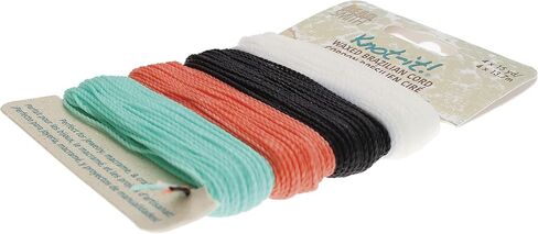 The Beadsmith Knot It Waxed Polyester Cord – Ocean Dreams – 1mm Diameter – 4 Cords, 15 Yards Each – Make Jewelry, Macrame, Friendship Bracelets and DIY Crafts in Saudi Arabia