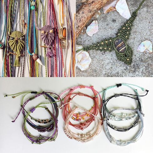The Beadsmith Knot It Waxed Polyester Cord – Ocean Dreams – 1mm Diameter – 4 Cords, 15 Yards Each – Make Jewelry, Macrame, Friendship Bracelets and DIY Crafts in Saudi Arabia