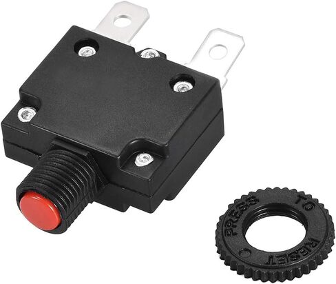 uxcell Thermal Circuit Breakers 16A 125/250V AC 32V DC Push Button Manual Reset Overload Protector Switch 2 Pcs in Saudi Arabia