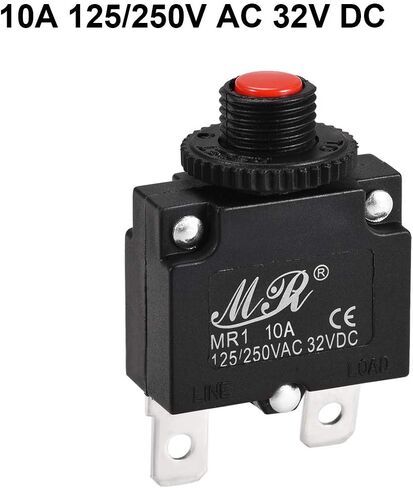 uxcell Thermal Circuit Breakers 16A 125/250V AC 32V DC Push Button Manual Reset Overload Protector Switch 2 Pcs in Saudi Arabia