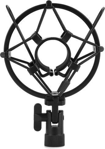 QWORK Microphone Shock Mount with Anti, Fits 28mm-32mm Mics, Vibration Noise Reduction, Adjustable for Recording, Podcasting, Live Performance, 2 Pcs in Saudi Arabia