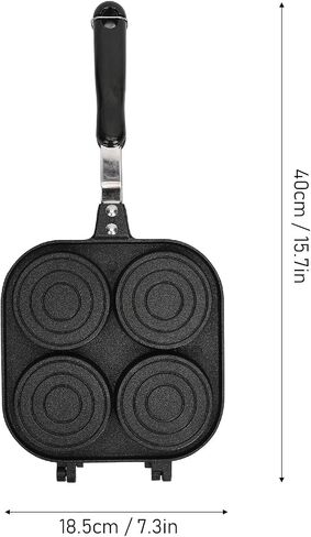 Double Sided Pancake Pan, Aluminum Alloy Non Stick Coating Pan for Fluffy Waffles, Portable High Efficiency Pancake Pan for Outdoor Cooking Camping Picnics in Saudi Arabia
