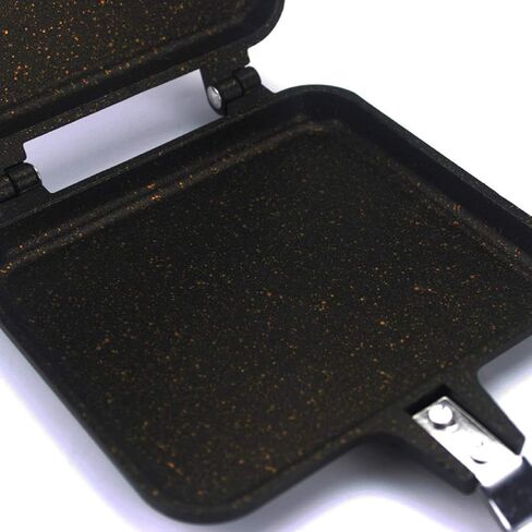 Double-sided Frying Pan, Non-stick Tortillas Sandwich Maker Pan with Handles, Aluminum Alloy Flip Tray Barbecue Plate Waffle Pancake Snack Griddle Pan for Breakfast in Saudi Arabia