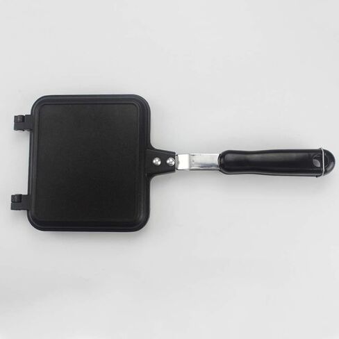 Double-sided Frying Pan, Non-stick Tortillas Sandwich Maker Pan with Handles, Aluminum Alloy Flip Tray Barbecue Plate Waffle Pancake Snack Griddle Pan for Breakfast in Saudi Arabia