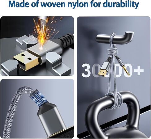 كابل صوت ستيريو USB إلى 1/4 بوصة TRS، محول صوت ذكر 4FT USB A إلى 6.35 مم 1/4 بوصة للكمبيوتر المحمول والنوافذ والكمبيوتر الشخصي ومكبر الصوت ومكبر الصوت وسماعات الرأس، ملاحظة: لا ينطبق على التسجيل والشاحنة ومنافذ USB للتلفزيون in Kuwait