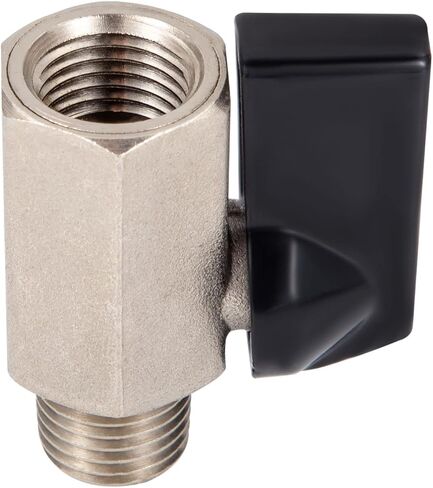 Breezliy 2 قطعة 1/4 "النحاس صمام كروي صغير NPT أنثى x ذكر صمام الإغلاق ، 1/4 بوصة NPT الغاز ، صمام إغلاق خط المياه in Kuwait