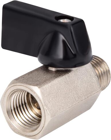 Breezliy 2 قطعة 1/4 "النحاس صمام كروي صغير NPT أنثى x ذكر صمام الإغلاق ، 1/4 بوصة NPT الغاز ، صمام إغلاق خط المياه in Kuwait