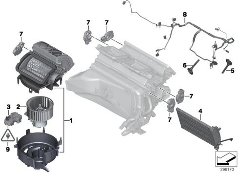 محرك منفاخ HVAC يناسب 2015-2018 BMW X4 2015-2017 BMW X5 2011-2017 BMW X3 2010-2015 BMW X1 2009-2016 BMW Z4 2009-2011 BMW 335D 2008-2013 BMW 128I 2008-2013 BMW 13 5I 2008-2013 بي ام دبليو M3 in Kuwait