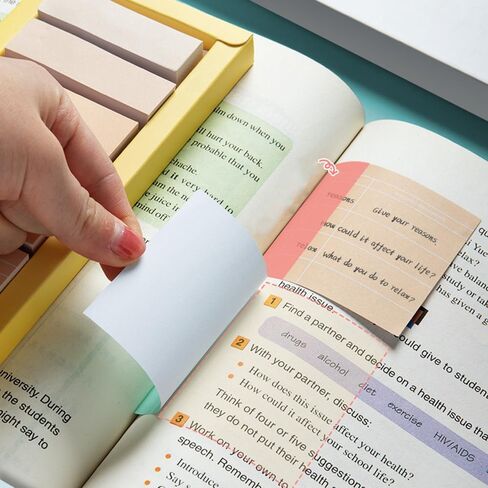 Pink 1 Box Sticky Notes Set Self-Stick Note Pads Sheets Pastel Sticky Note Pads Self-Stick Index Tabs Cute Memo Notepads for School Office and Home in Saudi Arabia