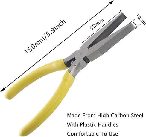 Rongon Flat Nose Plier Professional Jewelry Making Pliers Smooth Jaw Long Needle Nose Plier for Family Wire Bending Warpping Shaping, Jewelers Repair Tools (6 Inch) in Saudi Arabia