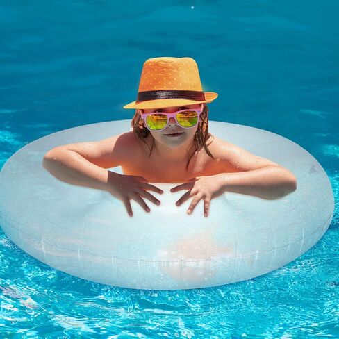 2 Pcs Summer Heart Pool Float 43'' Clear Aesthetic Inflatable Ring Heart Shaped Transparent Bachelorette Pool Floats for Swimming Party Photo Shoot Beach in Saudi Arabia