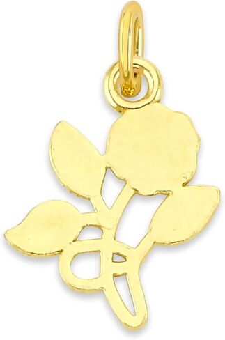 سحر صغير من الذهب الوردي الصلب عيار 10 أو 14 قيراط، رمز ساحر على شكل زهرة لطيفة مع مشبك in Kuwait