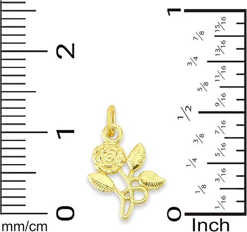 سحر صغير من الذهب الوردي الصلب عيار 10 أو 14 قيراط، رمز ساحر على شكل زهرة لطيفة مع مشبك in Kuwait