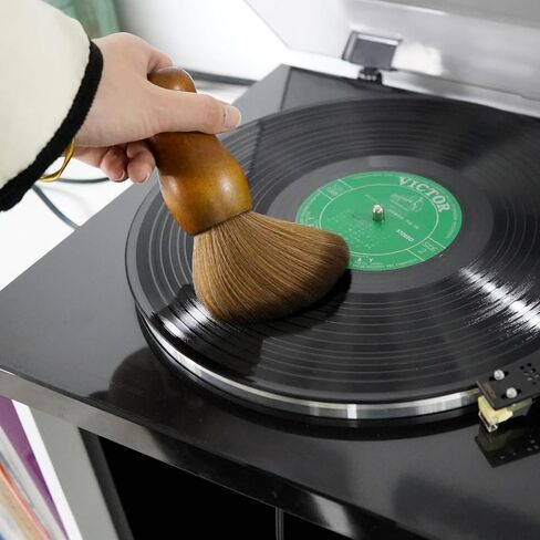 فرشاة تنظيف سجل sdroceRyaM، منظف سجلات الفينيل الدوار، فرشاة تسجيل تنظيف الغبار المقاومة للكهرباء الساكنة للفينيل LP EP، النمط A in Kuwait