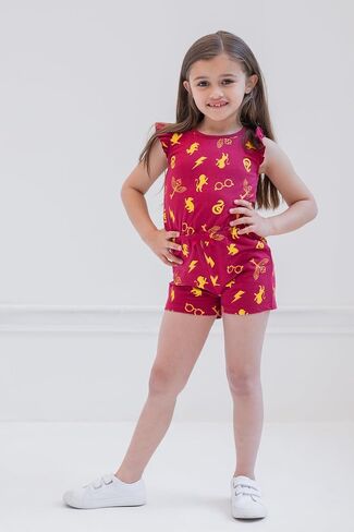Harry Potter Gryffindor Girls French Terry Sleeveless Romper Little Kid to Big Kid in Saudi Arabia