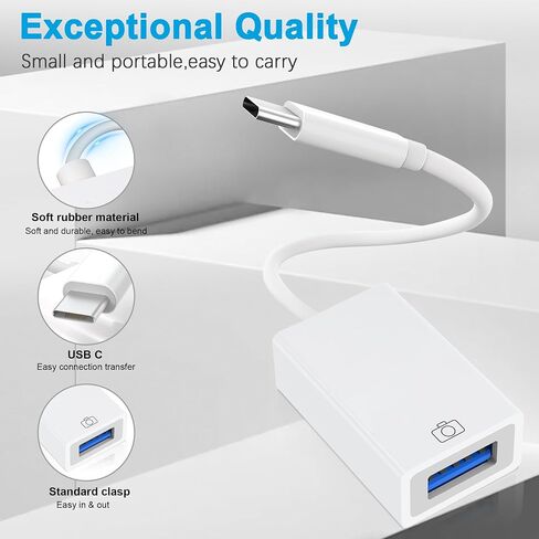 USB C SD Card Reader, USB-C Type C TF SD Memory Card with USB Camera Reader 3-in-1 Adapter Compatible with iPhone 15, Samsung Galaxy, MacBook, iPad Pro, Trail Game Camera in Saudi Arabia