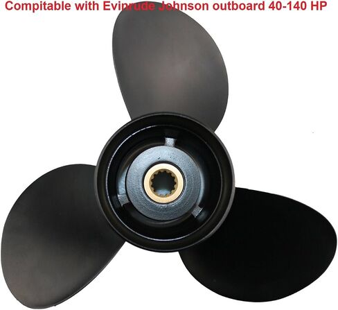 MARKGOO Propeller 765182 for OMC Johnson Evinrude V4 Outboard 40-140 HP Boat Motor Engine Parts 3 Blade Aluminum Prop 13.5X15 Pitch RH 13 Spline Tooth with Hub Kit 0765182 in Saudi Arabia