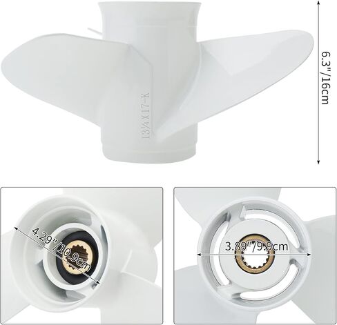 YaeMarine محرك القارب الألومنيوم المروحة 13-1/4x17-K لياماها 60HP-130HP محرك خارجي 6E5-45945-01-00,6E5-45945-01-EL in Kuwait