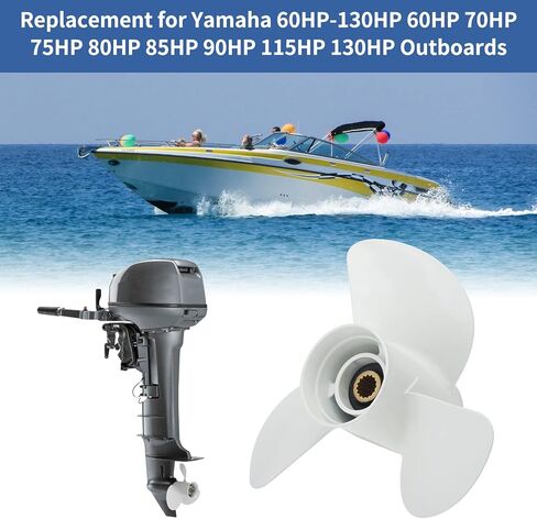 YaeMarine محرك القارب الألومنيوم المروحة 13-1/4x17-K لياماها 60HP-130HP محرك خارجي 6E5-45945-01-00,6E5-45945-01-EL in Kuwait