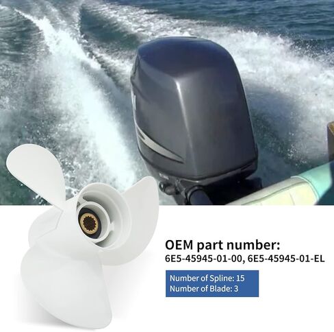 YaeMarine محرك القارب الألومنيوم المروحة 13-1/4x17-K لياماها 60HP-130HP محرك خارجي 6E5-45945-01-00,6E5-45945-01-EL in Kuwait