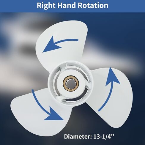 YaeMarine محرك القارب الألومنيوم المروحة 13-1/4x17-K لياماها 60HP-130HP محرك خارجي 6E5-45945-01-00,6E5-45945-01-EL in Kuwait