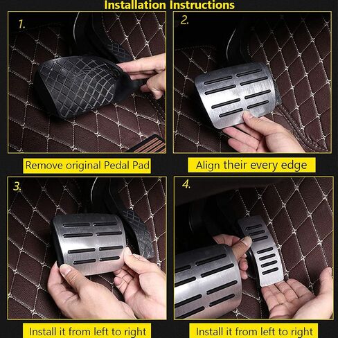 TTCR-II Compatible with Audi Pedals, Brake and Gas Pedal Covers for A3 A4 A5 A6 A7 A8 Q3 Q5 Q7 Q8 SQ5 SQ7 SQ8 TT TTRS Pedals, No Drill Anti-Slip Alloy Pedal Pad (Auto, 2 pcs) in Saudi Arabia