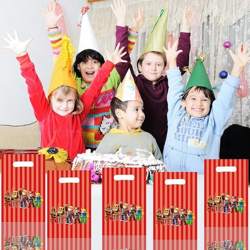 30 قطعة من أنوات 𝓡𝓸𝓫𝓵𝓸𝔁𝓼 حقائب هدايا لحفلات أعياد الميلاد ذات طابع كرتوني باللون الأحمر، أكياس جودي روبوت لتزيين حفلات أعياد الميلاد ذات طابع أحمر. in Kuwait