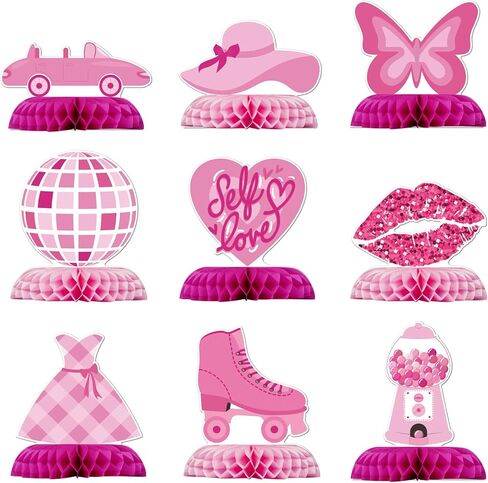 SOLDAY 9 قطع رائعة للحفلات على شكل قرص العسل المركزية عباد الشمس وحفلات أعياد الميلاد وديكورات زهرة الأقحوان وديكور النحلة للاستحمام الطفل والبنات المراهقات والأطفال in Kuwait