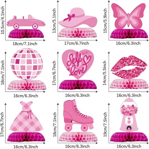 SOLDAY 9 قطع رائعة للحفلات على شكل قرص العسل المركزية عباد الشمس وحفلات أعياد الميلاد وديكورات زهرة الأقحوان وديكور النحلة للاستحمام الطفل والبنات المراهقات والأطفال in Kuwait