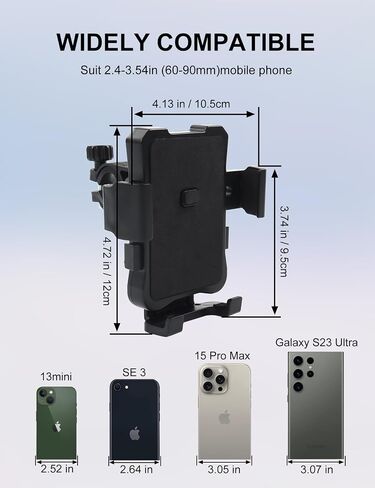 SAICOOS Motorcycle and Bike Phone Mount - Bicycle Cell Phone Holder - Handlebar Phone Mount - One Click Automatic Lock, 720 Degree Rotation, High-Strength ABS Material (Holder) in Saudi Arabia