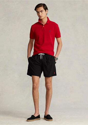 POLO RALPH LAUREN 5.75 Inch Mens Traveler Classic Swim Trunk in Black - Size Large - Polo Swim Suit with Embroidered Polo Pony in Saudi Arabia