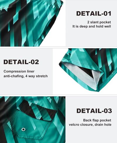 APTRO Men's Quick Dry 2 in 1 Swim Trunks with Compression Liner Swimsuit Swim Shorts Bathing Suits#343 2XL in Saudi Arabia