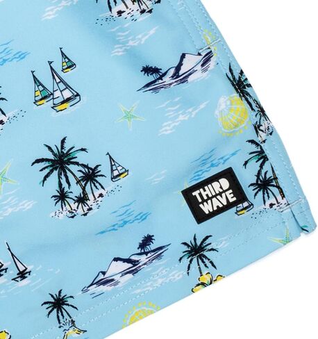 سروال سباحة من الموجة الثالثة للرجال مع بطانة ضاغطة ودرزة داخلية 3 بوصة - شورت سباحة ممتاز وبدلة استحمام للسباحة in Kuwait