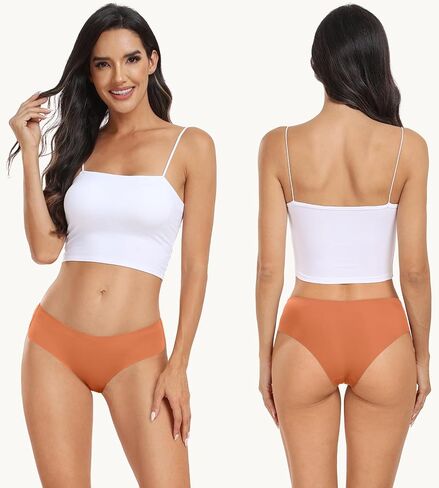 Natugloe Seamless Underwear For Women No Show Bikini Hipster Mid Rise Stretchy Panties 6 Packs in Saudi Arabia