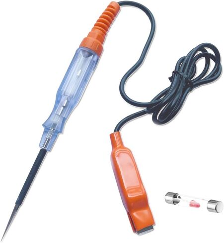 جهاز اختبار دائرة السيارات، مصباح LED للاختبار 6-24 فولت مع سلك ممتد من البولي يوريثان مقاس 39 بوصة، مسبار فولاذي حاد لدوائر السيارة ذات الجهد المنخفض للتيار المستمر in Kuwait