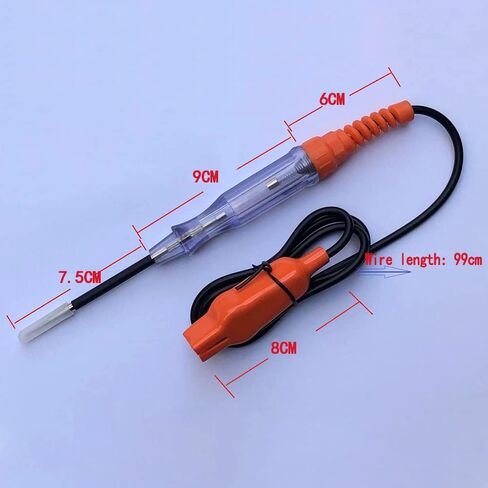 جهاز اختبار دائرة السيارات، مصباح LED للاختبار 6-24 فولت مع سلك ممتد من البولي يوريثان مقاس 39 بوصة، مسبار فولاذي حاد لدوائر السيارة ذات الجهد المنخفض للتيار المستمر in Kuwait