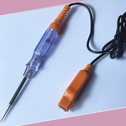 جهاز اختبار دائرة السيارات، مصباح LED للاختبار 6-24 فولت مع سلك ممتد من البولي يوريثان مقاس 39 بوصة، مسبار فولاذي حاد لدوائر السيارة ذات الجهد المنخفض للتيار المستمر in Kuwait