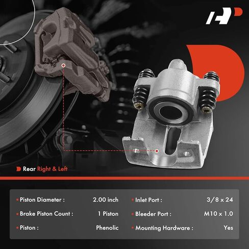 A-Premium Disc Brake Caliper Assembly Without Bracket Compatible with Select Ford and Lincoln Models - For F-150 2004-2011, Lobo 2005-2009, Mark LT 2006-2008 2010-2011 - Rear Driver and Passenger Side in Saudi Arabia